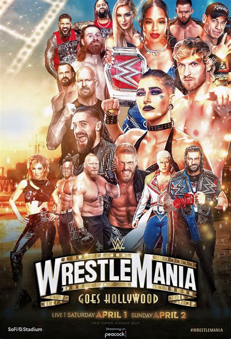 WWE Wrestlemania 39 Poster by vkoviperknockout on DeviantArt