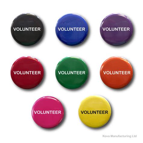 Volunteer Badges - 50mm Metal Pin Badge for your Volunteers