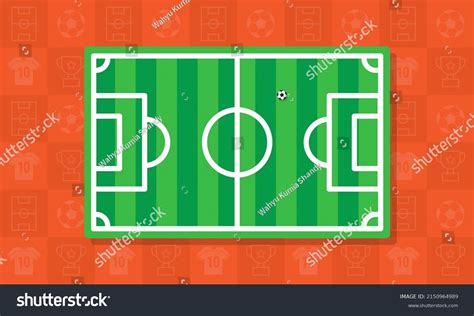 Vector Illustration Cartoon Soccer Field Background Stock Vector ...