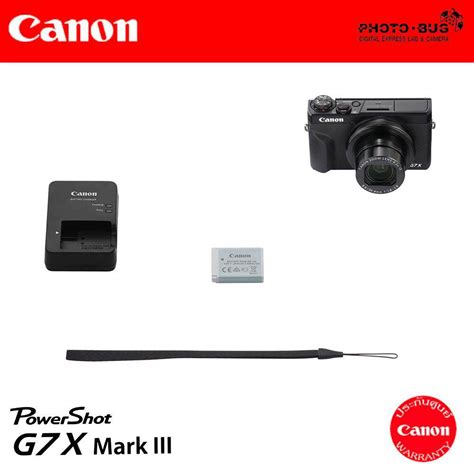 Canon PowerShot G7 X Mark III (ประกันศูนย์CANON) VLOG & Stream แถมฟรี SDHC 16 GB, แผ่นกันรอยหน้า ...