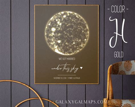 Custom Night Sky Star Map by Date Printable Wedding Gift - Etsy