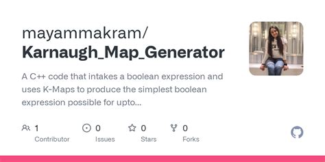 GitHub - mayammakram/Karnaugh_Map_Generator: A C++ code that intakes a boolean expression and ...