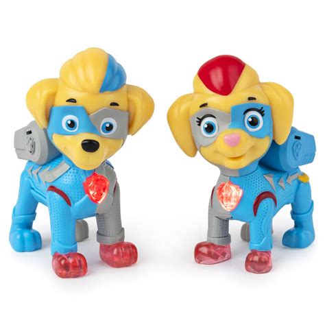 PAW Patrol, Mighty Pups Super PAWs, Mighty Twins Light Up Figures 2-Pack | Toys R Us Canada