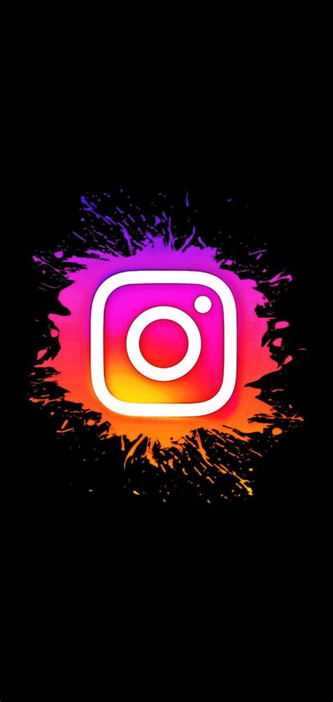 Download Instagram Splatter Paint Black Background | Wallpapers.com