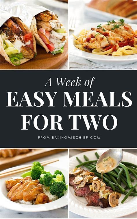 Indulge in a Week of Easy Meals for Two with this Free E-Book from ...