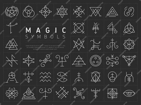 Premium Vector | Set of icons for magic symbols