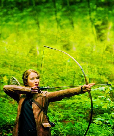 Shooting a bow and arrow is Katniss Everdeen'a amazing skill that gets her very far in life, and ...