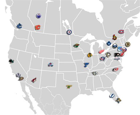 geographical map NHL | Sport Teams | Hockey, NHL, National hockey league