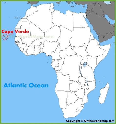 Cape Verde location on the Africa map