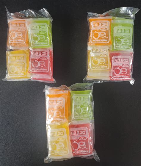 Pack of 3; 12 Sachets Per Pack: Classic Pinoy Candies NATA DE COCO All-Time Filipino Favorite ...