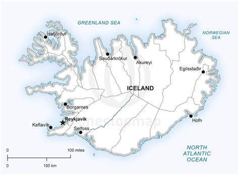 Iceland Map Provinces