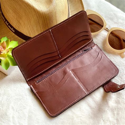 Handmade Tooled leather woman wallet - Woman wallet leather - Gift for ...