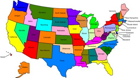 The+Us+States+Map | US map with states clip art | United states map, America map, Usa map