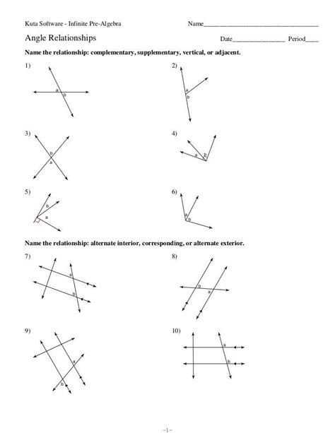 Supplementary And Complementary Angles Worksheet Kuta – Kidsworksheetfun