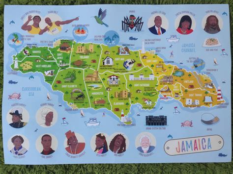 Jamaica Map Poster – Kids Swag