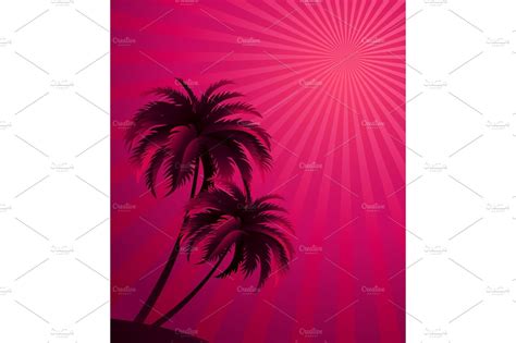 Vector sunset background – MasterBundles