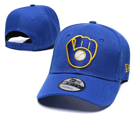 Buy MLB Milwaukee Brewers Curved Brim Snapback Cap 57784 Online - Hats-Kicks.cn