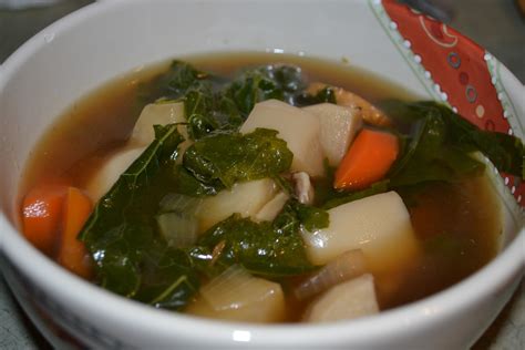 Upbeet Living: Gingery Chinese Soup with Turnips and Turnip Greens