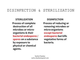 Sterilization and disinfection | PPT