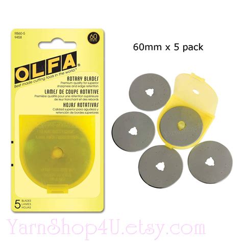 5 pack! OLFA® 60mm Rotary Blades. Olfa® Brand Rotary Cutting Blade ...