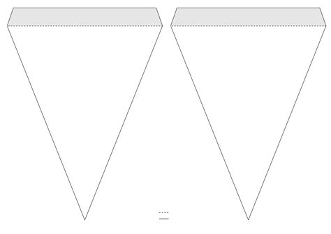 Triangle Pennant Banner Template | Free Printable Papercraft Templates