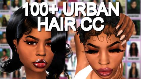 100+ URBAN FEMALE HAIR CC FOLDER DOWNLOAD | PART 2 | The Sims 4 - YouTube