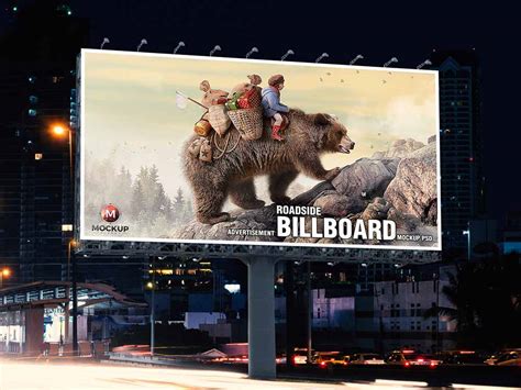 Free Roadside Outdoor Advertisement Billboard Mockup | Mockuptree