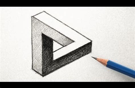 The easy way to draw an optical illusion triangle. | Art Videos ...