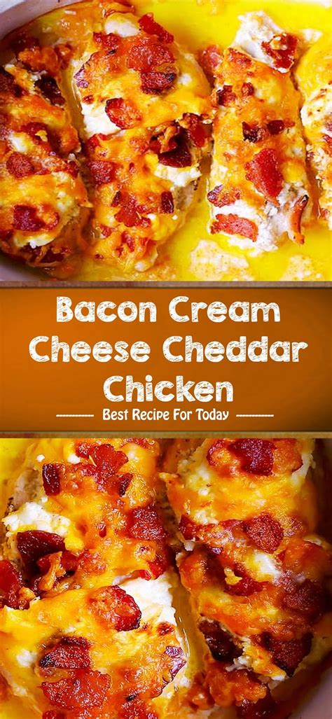 Bacon Cream Cheese Cheddar Chicken - 3 SECONDS