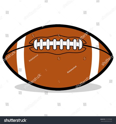 Vector Cartoon American Football Ball: vector de stock (libre de ...