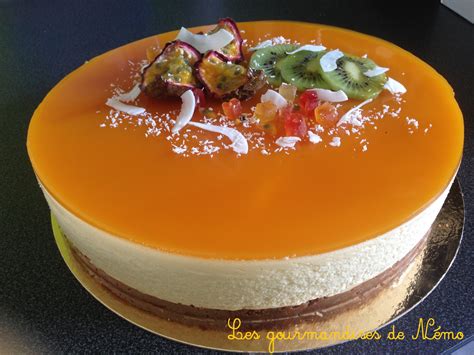 Entremet fruits de la passion, insert mangue – Les Gourmandises de Némo