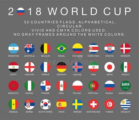 Fifa World Cup 2018 Flags of 32 Countries Editorial Photography ...