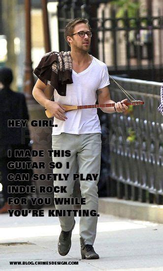 Ryan Gosling Knitting