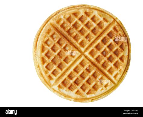 plain belgium american waffles isolated Stock Photo - Alamy