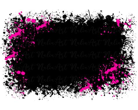 Background Paint Splatter Black Pink Splash Frame Splatter Background ...