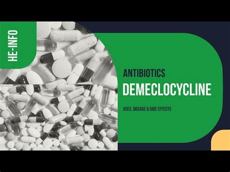 #Demeclocycline | Uses, Dosage, Side Effects & Mechanism | Declomycin ...