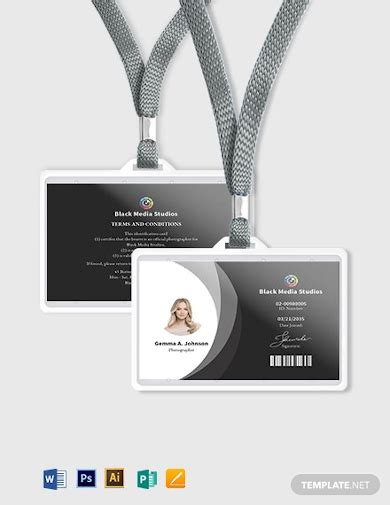 10 Horizontal Id Card Templates Illustrator Ms Word Pages | Images and Photos finder