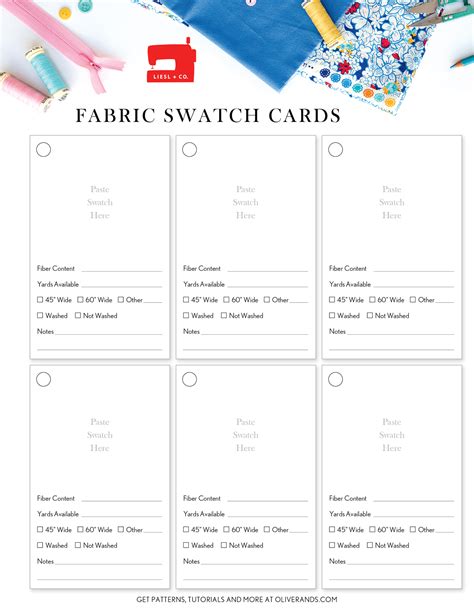 Get Organized for the New Year: Swatch Cards | Blog | Oliver + S