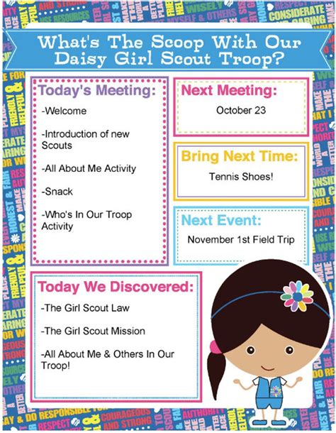 Daisy Girl Scout Agenda Meeting Handout Printable Instant Download - Etsy