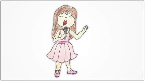 Girl Singing Drawing