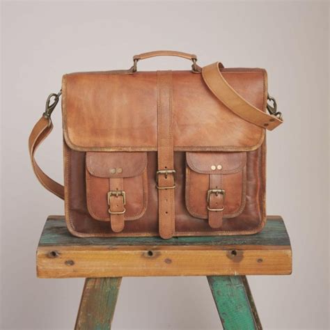 Large Brown Handmade FairTrade Leather Satchel Bag - Lúnasa Crafts