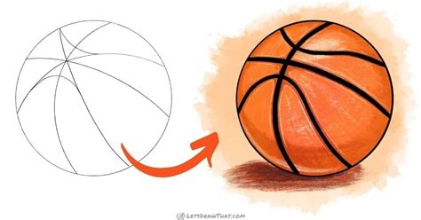 How to Draw a Basketball - An Easy Line Pattern and Shading