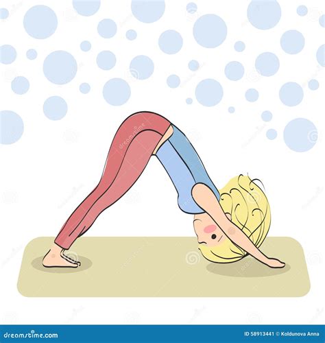 Adho Mukha Svanasana. Stock Photo - Image: 58913441