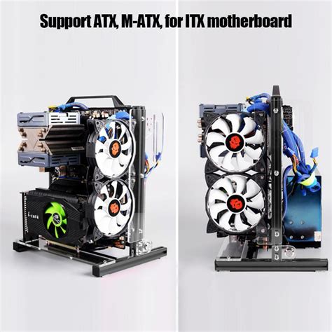 DIY Open-Frame Computer Chassis ATX/MATX/ITX Radiator Aluminum Alloy PC ...