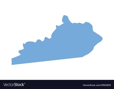 Kentucky state map Royalty Free Vector Image - VectorStock