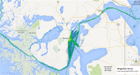 MAGELLAN STRAIT SHIP TRAFFIC TRACKER | Marine Vessel Traffic