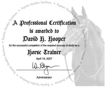 Professional Horse Training Certification