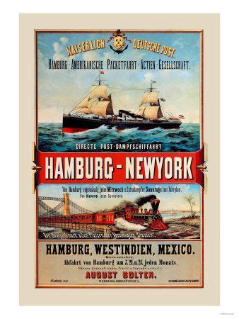 Hamburg-American Line ~ Hamburg-Amerika Linie ~ HAPAG | Hambourg, Toile tendue, Toile