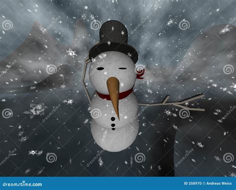 Snowman Blizzard stock illustration. Image of snow, speed - 358970