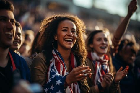 Premium AI Image | Cheering fans at the stadium